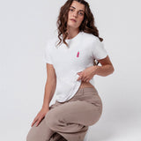 dos mas| Besticktes Bio Baumwoll Frauen T-Shirt