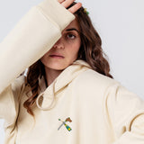 Champagne Sabre | Geborduurde Organic Cotton Vrouwen Hoodie