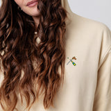 Champagne Sabre | Geborduurde Organic Cotton Vrouwen Hoodie