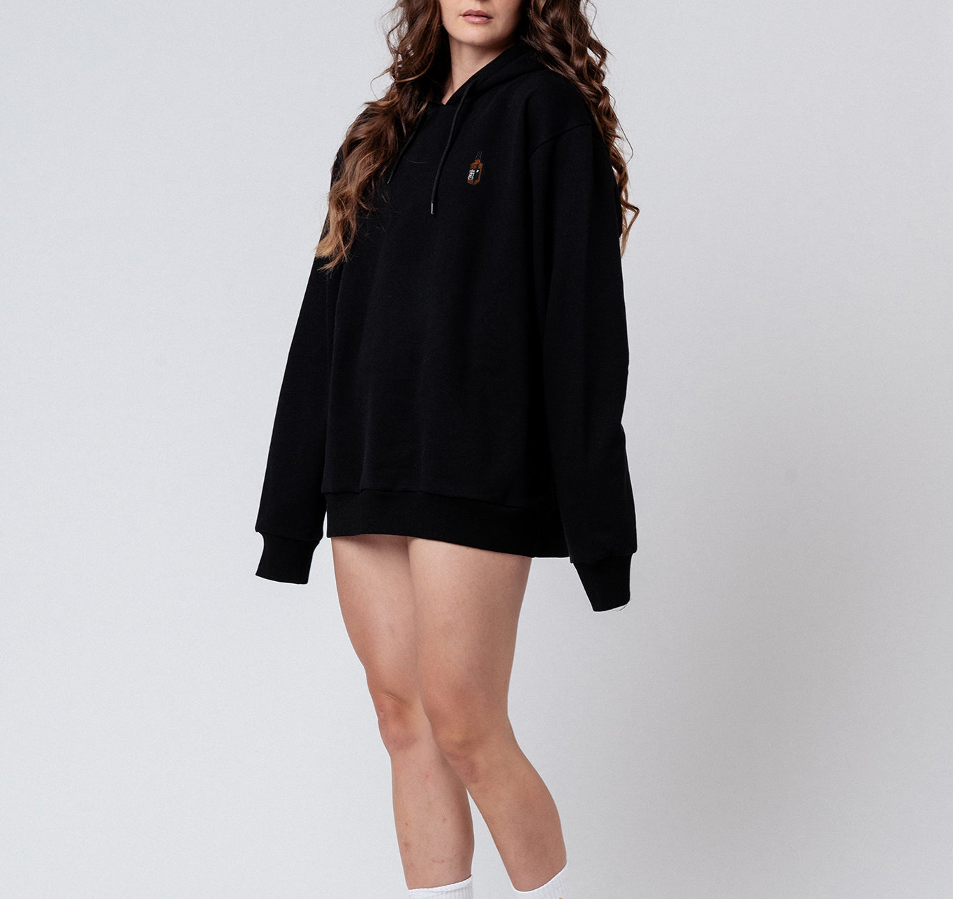 Whisky Geborduurde Organic Cotton Vrouwen Hoodie