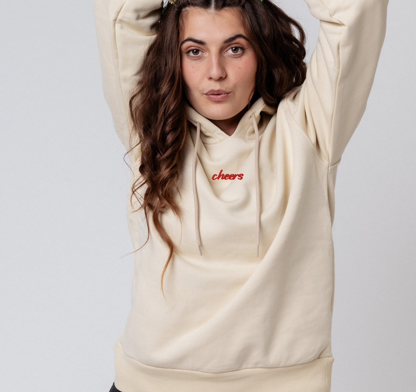 Cheers Collection | Geborduurde Organic Cotton Vrouwen Hoodie