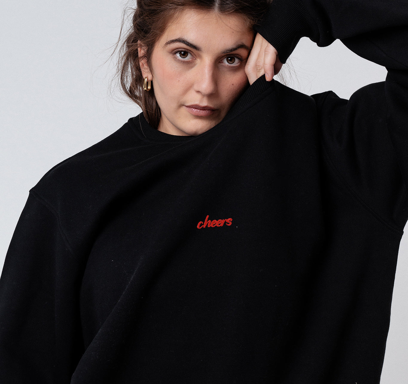 Cheers Collection | Geborduurde Biologisch Katoenen Damestrui