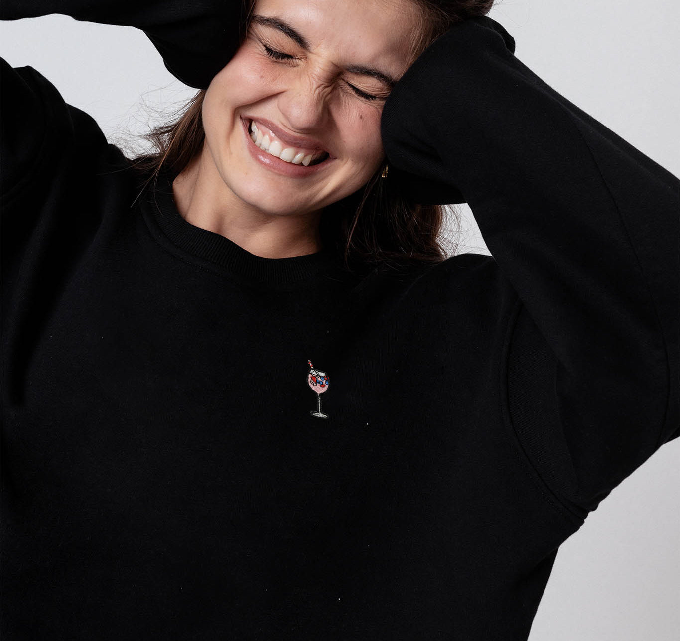 Wildberry Spritz | Bestickter Bio-Baumwoll Frauen Pullover