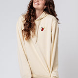 Beerpong Edge Hit | Geborduurd organisch katoen Vrouwen Hoodie