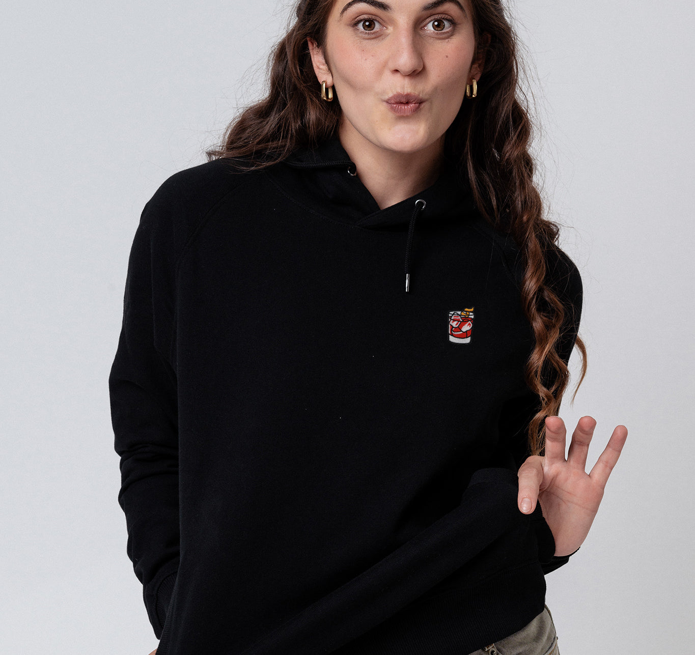 Negroni | Geborduurde Organic Cotton Vrouwen Hoodie