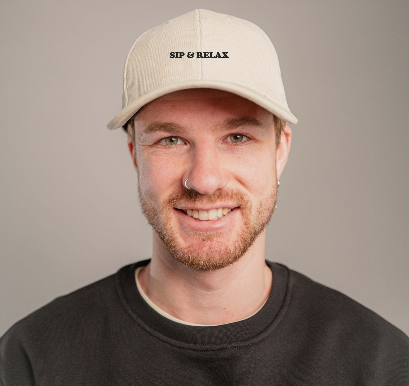 Slip & Relax | Bestickte Bio Baumwoll Cord Cap