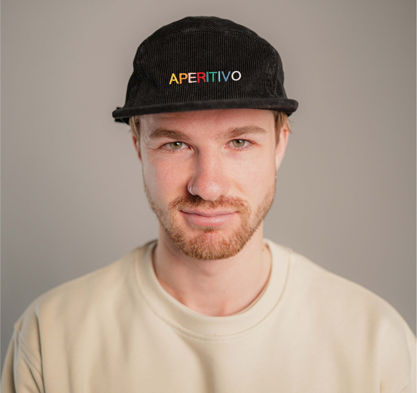 Aperitivo | Bestickte Bio Baumwoll Cord Cap