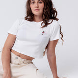Sarti Spritz | Besticktes Bio Baumwoll Cropped T-Shirt
