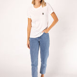 Noodlebox | Besticktes Bio Baumwoll Frauen T-Shirt