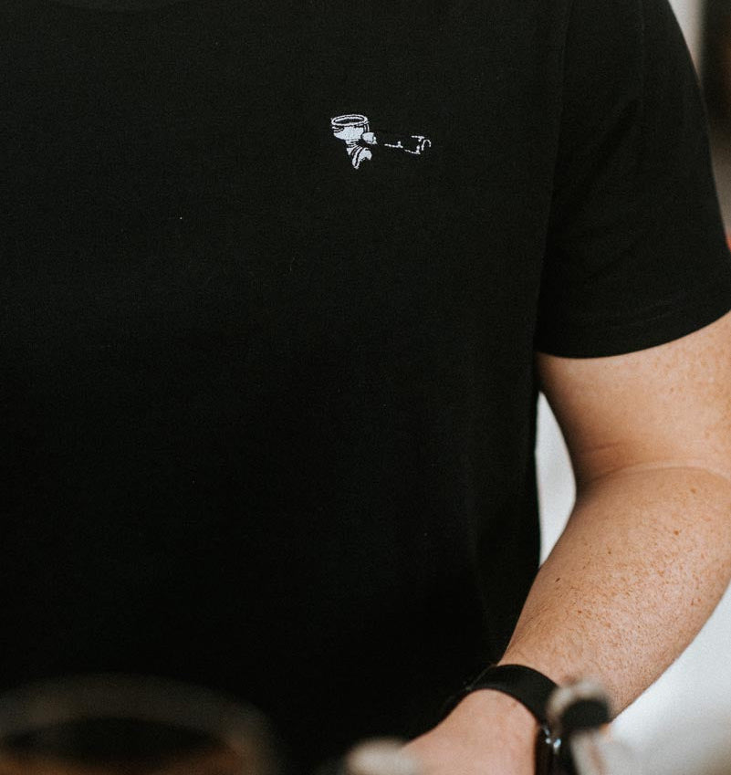 T-shirt geborduurd biologisch katoen