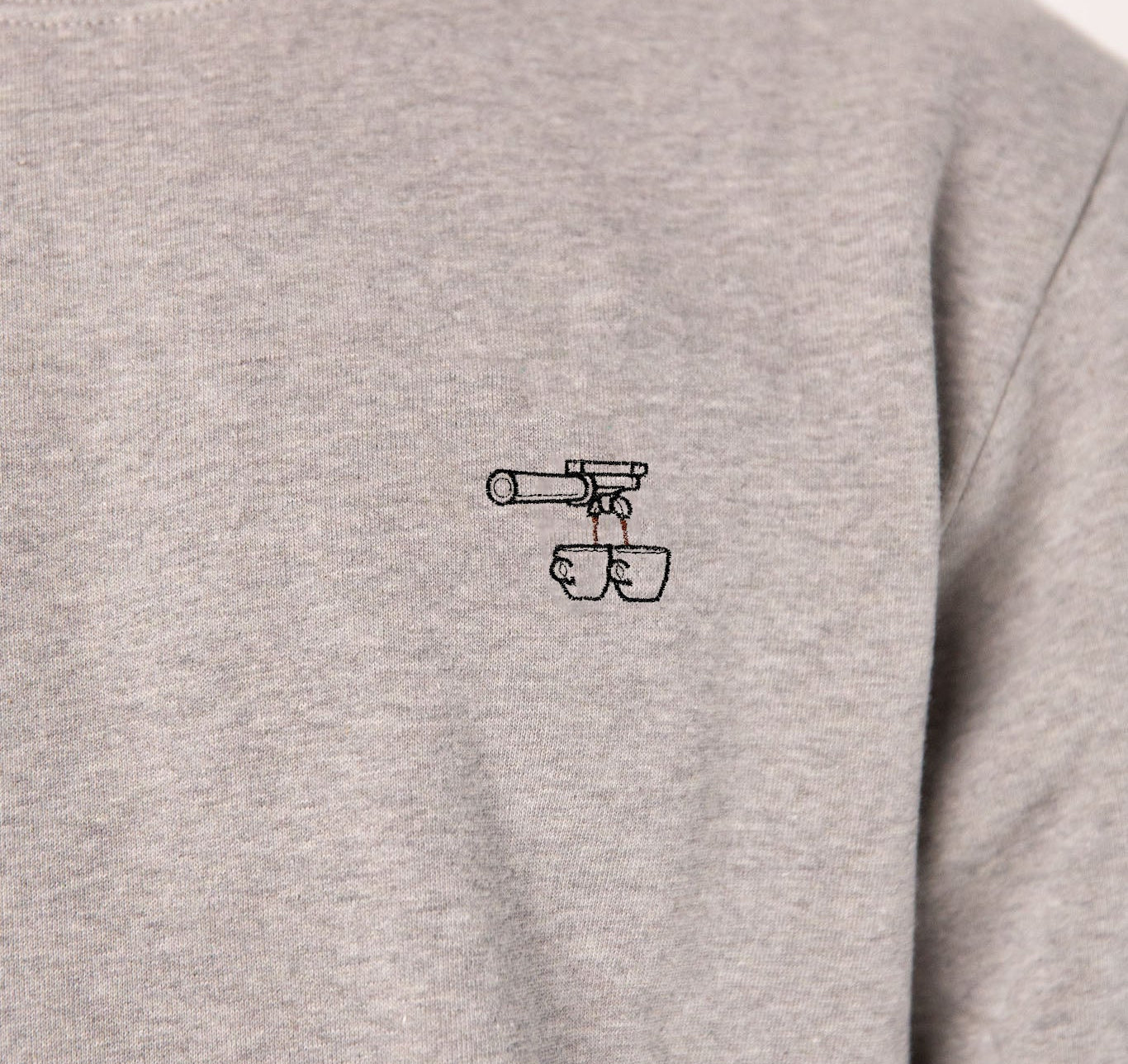 Due Caffè | Bestickter Bio-Baumwoll Unisex Pullover