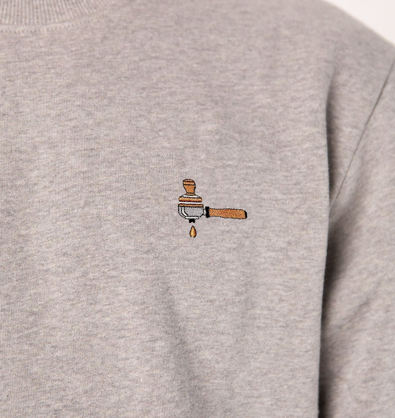 Siebträger & Tamper | Bestickter Bio-Baumwoll Unisex Pullover