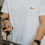 Geborduurd biologisch katoenen T-shirt