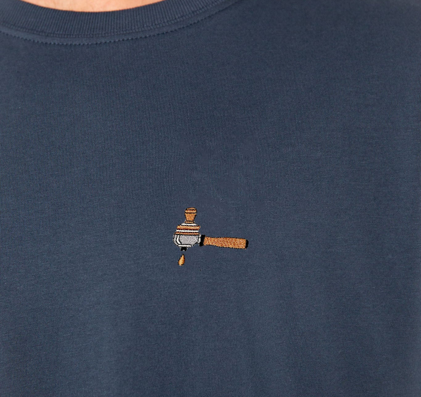 Geborduurd biologisch katoenen T-shirt
