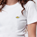 Pasta | Besticktes Bio Baumwoll Cropped T-Shirt