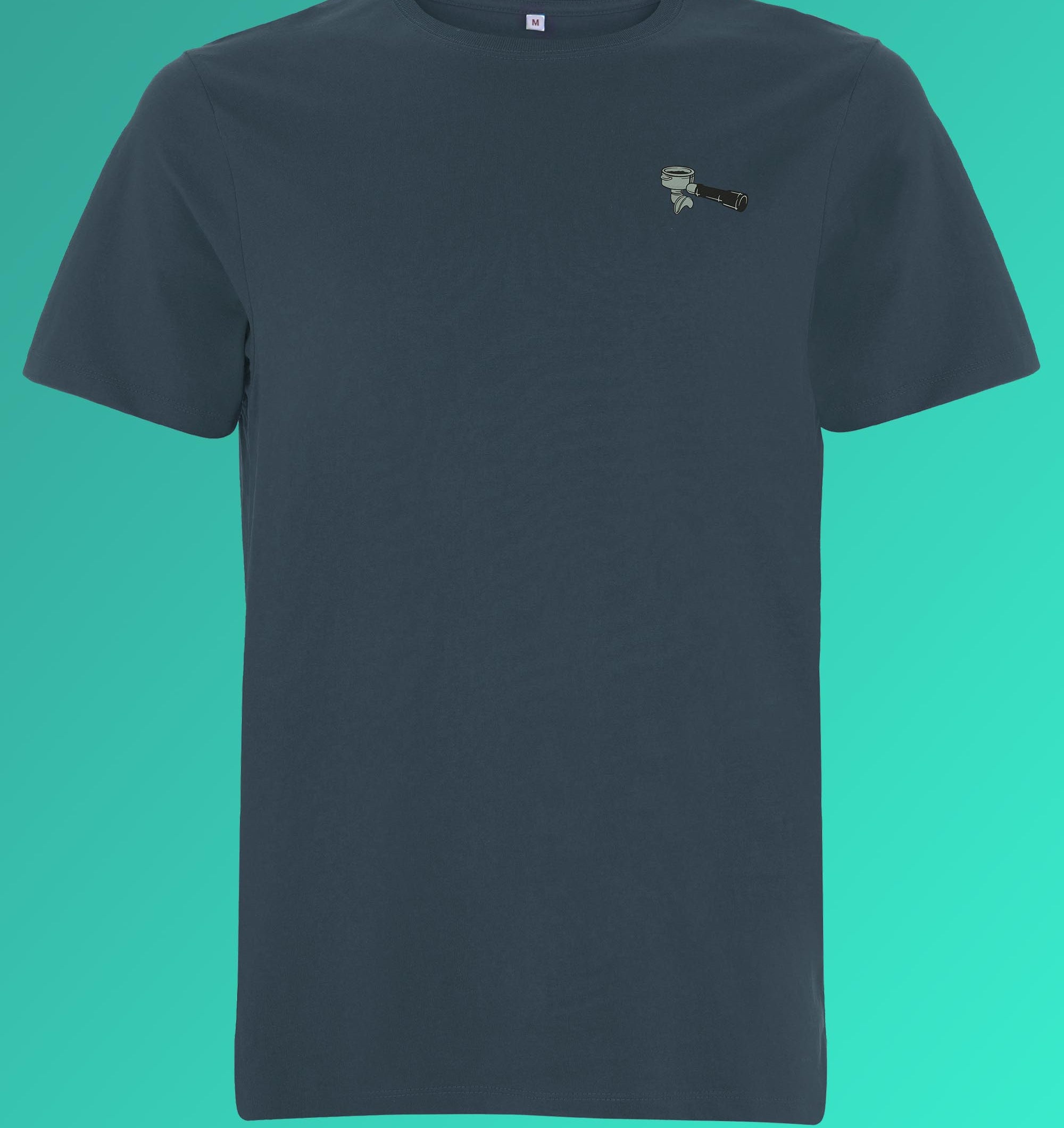 T-shirt geborduurd biologisch katoen