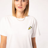 Tornado Geborduurd Organisch Katoenen Damest-shirt