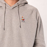Wijn Duet | Geborduurde Biologisch Katoenen Heren Hoodie