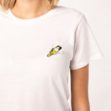 Tornado Geborduurd Organisch Katoenen Damest-shirt