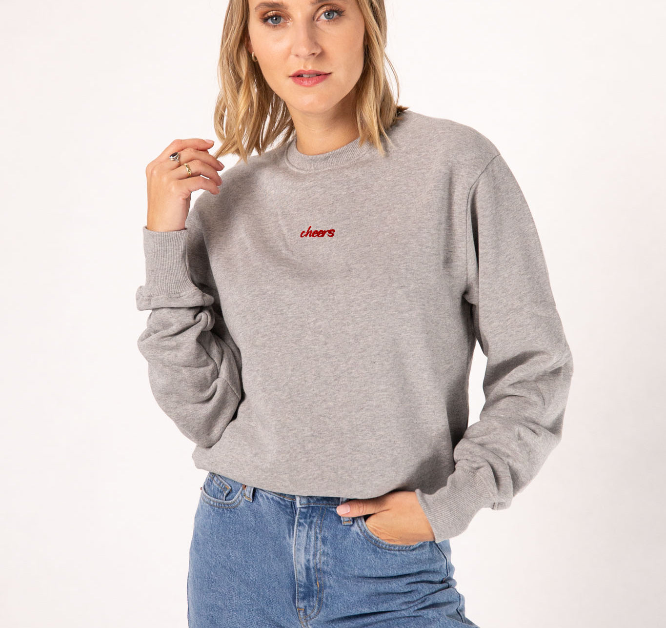 Cheers Collection | Geborduurde Biologisch Katoenen Damestrui