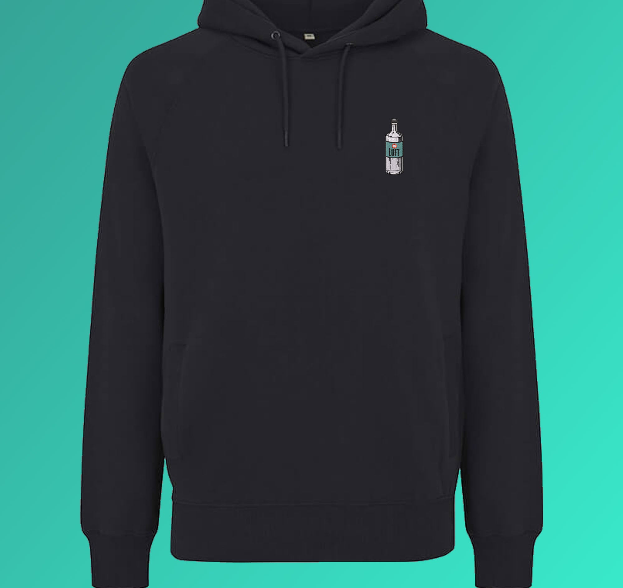 Air | geborduurd organisch katoen Heren Hoodie