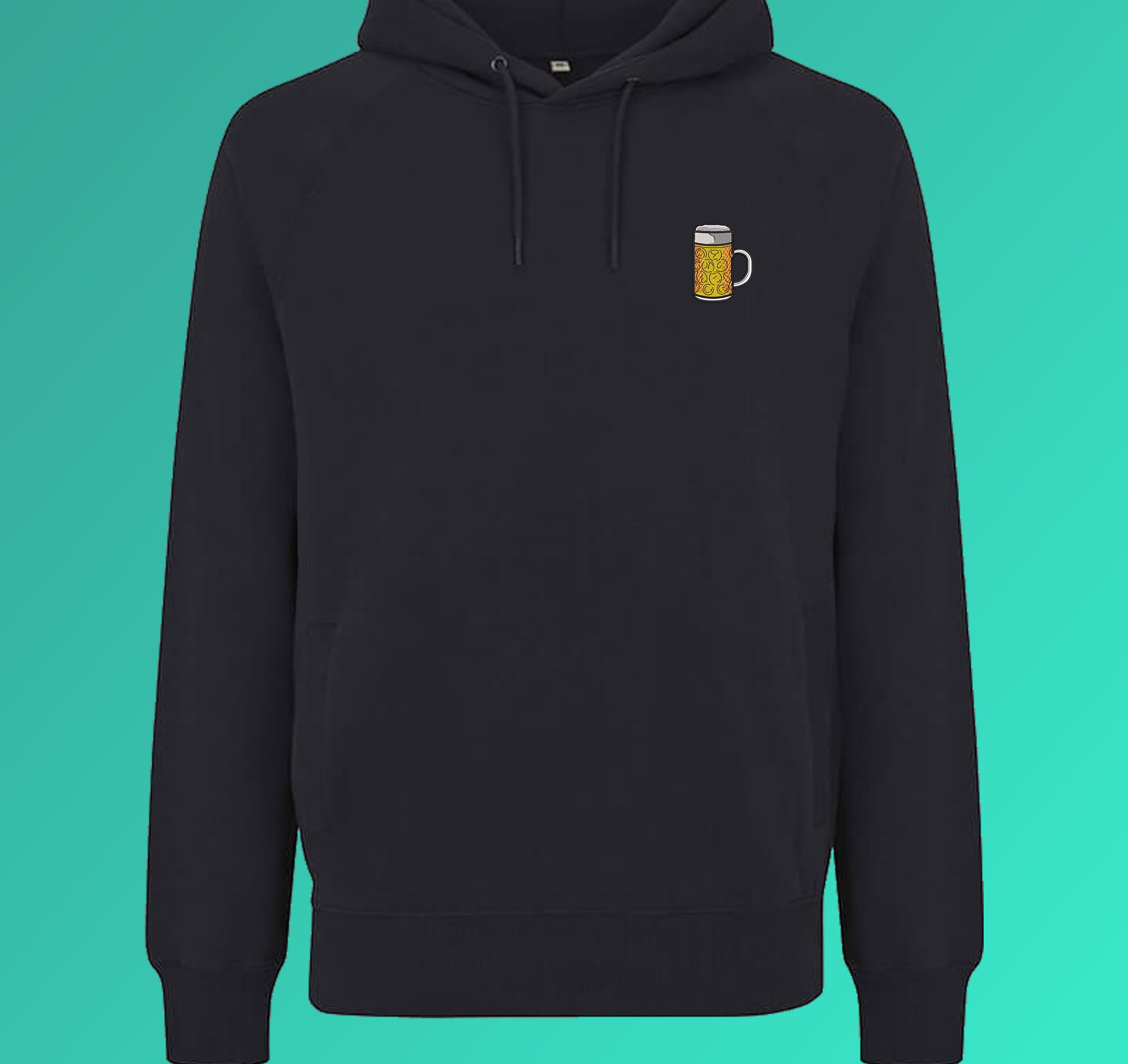 Maßkrug | Geborduurde Organic Cotton Heren Hoodie