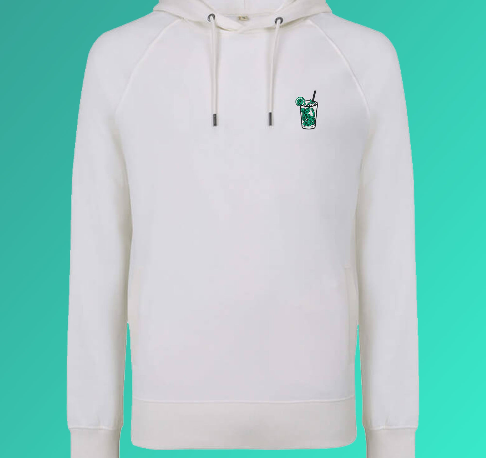 Mojito | Geborduurde Organic Cotton Heren Hoodie