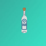 Ouzo | Geborduurde Biologische Katoenen Tas