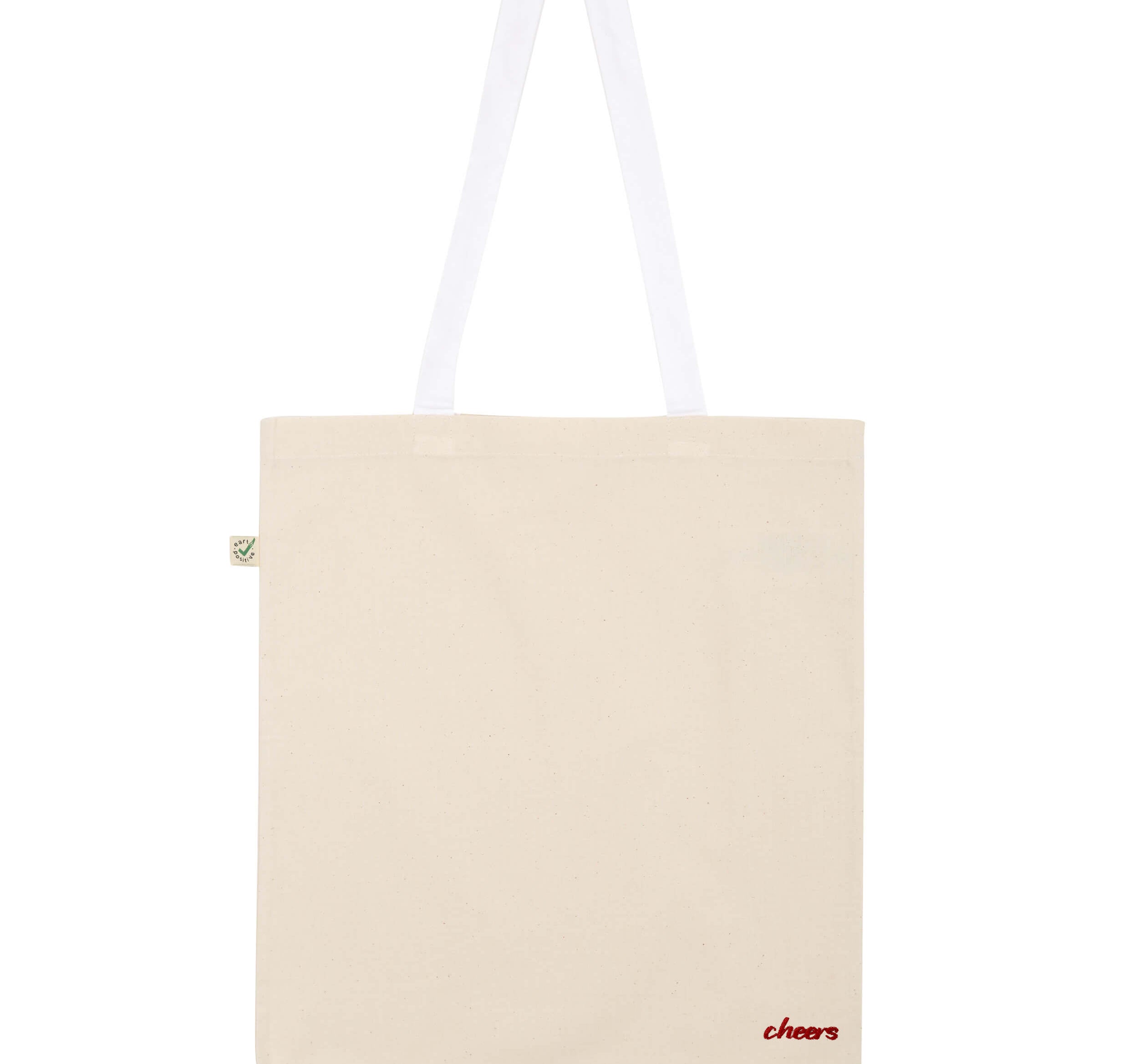 Cheers Collectie | Geborduurde Biologische Katoenen Tas