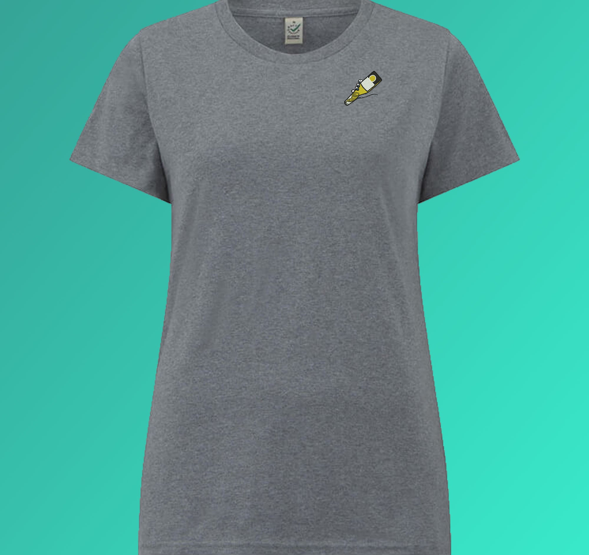 Tornado Geborduurd Organisch Katoenen Damest-shirt