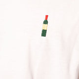 Geborduurde Organic Cotton Men's Hoodie met wijnfles